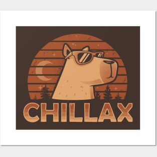 Chilax Capybara - Relax and Chill Posters and Art